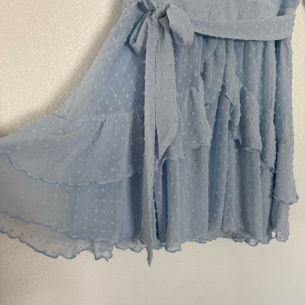 ShowPo Cirilla Blue Polka Dot Mini Tie Dress Size: 6 - Picture 6 of 7
